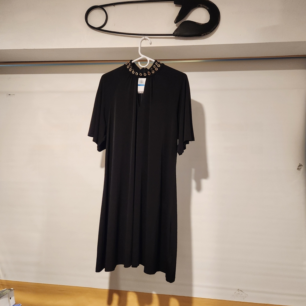 Michael Kors Black Dress with Grommet Detail NWT